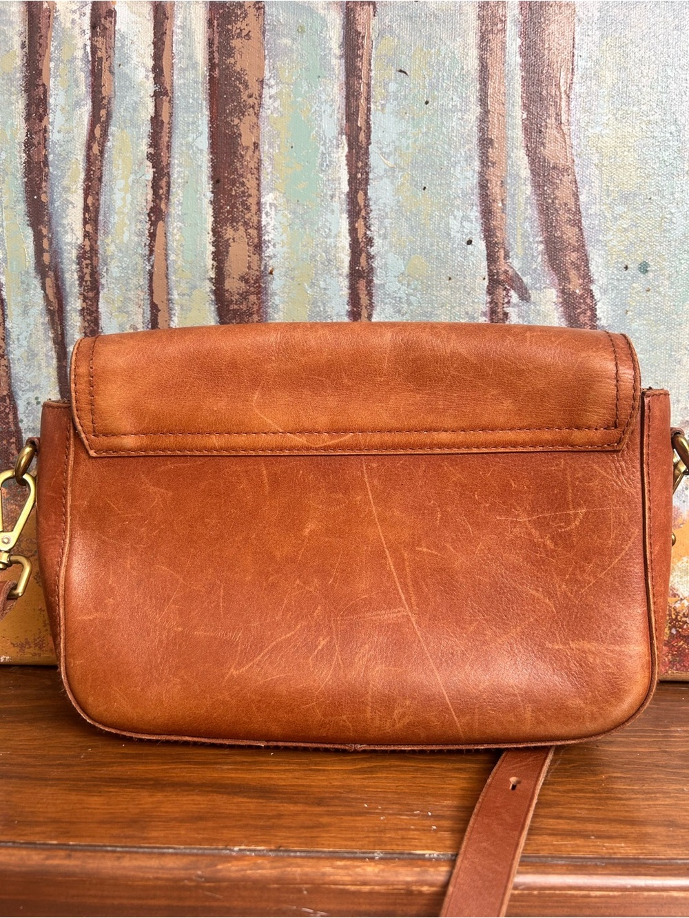 $15 in a bundle Madewell Transport Flap Bag English Saddle leather - Picture 3 of 14